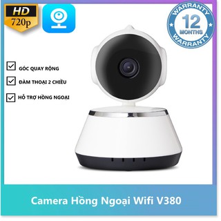 [FREESHIP] Camera IP Giám Sát Xoay 360 độ Kết nối Wifi V380 [Bảo Hành 12 Tháng]