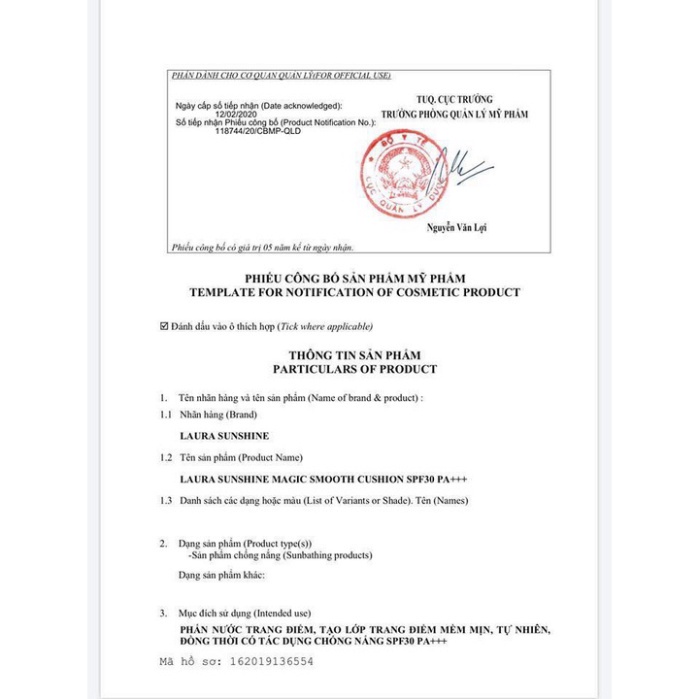 Phấn nước siêu mịn che khuyết điểm Laura Sunshine Magic Smooth Laura Sunshine SPF30 14g