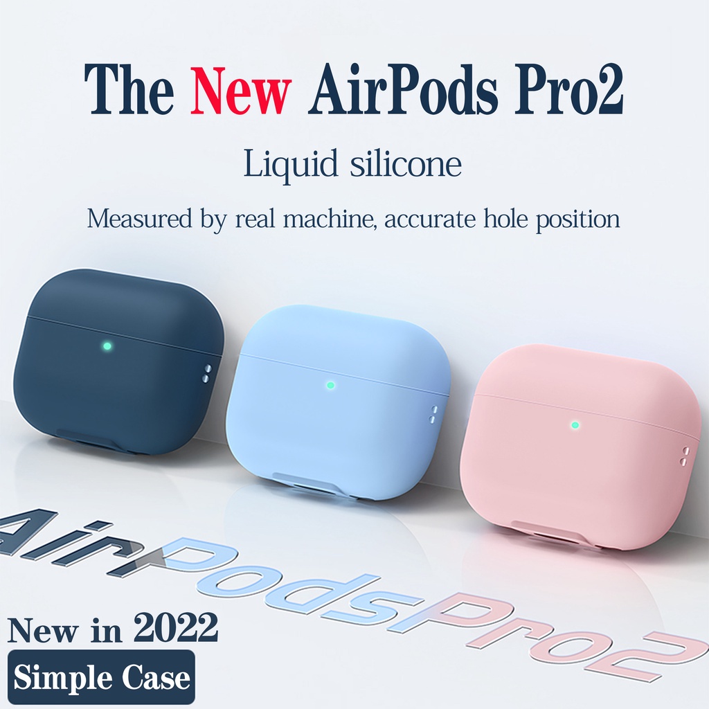 Vỏ Bảo Vệ Hộp Sạc Tai Nghe Airpods Pro2 2022 3 3 Pro Bằng Silicon Dẻo Phong Cách Mới