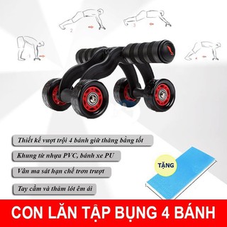 Con lăn tập cơ bụng 4 bánh đa năng