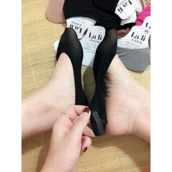 Tất hài Lali đi giày búp bê êm chân màu da và đen