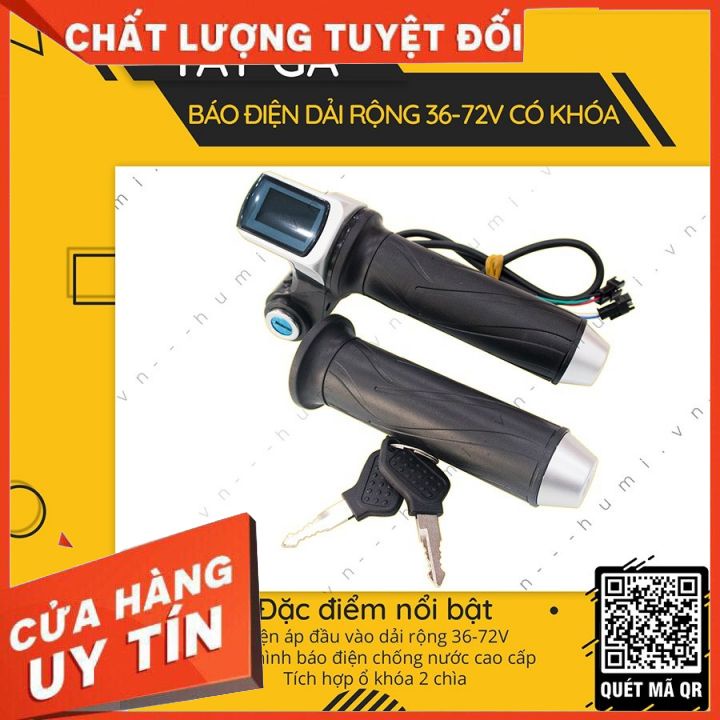 Tay Ga 🚛 Tay ga Báo Điện Rải Rộng 36-72V Có Khóa [ RẺ VÔ ĐỊCH]