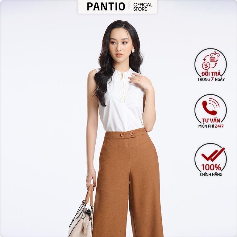 Áo sơ mi nữ màu trăng ngắn tay BAS52201 - PANTIO