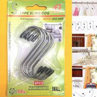 Combo 2 vỉ 4 móc treo đồ hình chữ s