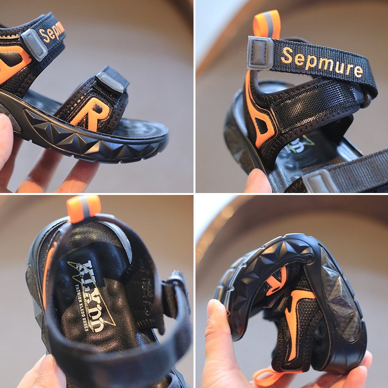 sandal cho bé - dép quai hậu bé trai, bé gái hàng nội địa khâu đế siêu đẹp, bền chữ R 6608 ( có video &amp; ảnh thật)