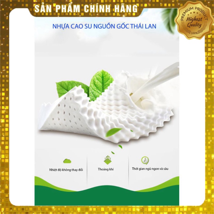 Gối cao su non thiên nhiên Ventry chính hãng cho người lớn kích thước 35x55cm