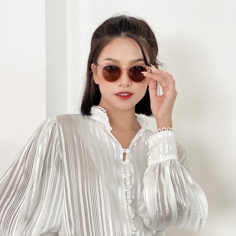 Kính mát nam nữ Lilyeyewear mắt tròn càng kim loại chắc chắn thiết kế thời trang R0006 | BigBuy360 - bigbuy360.vn