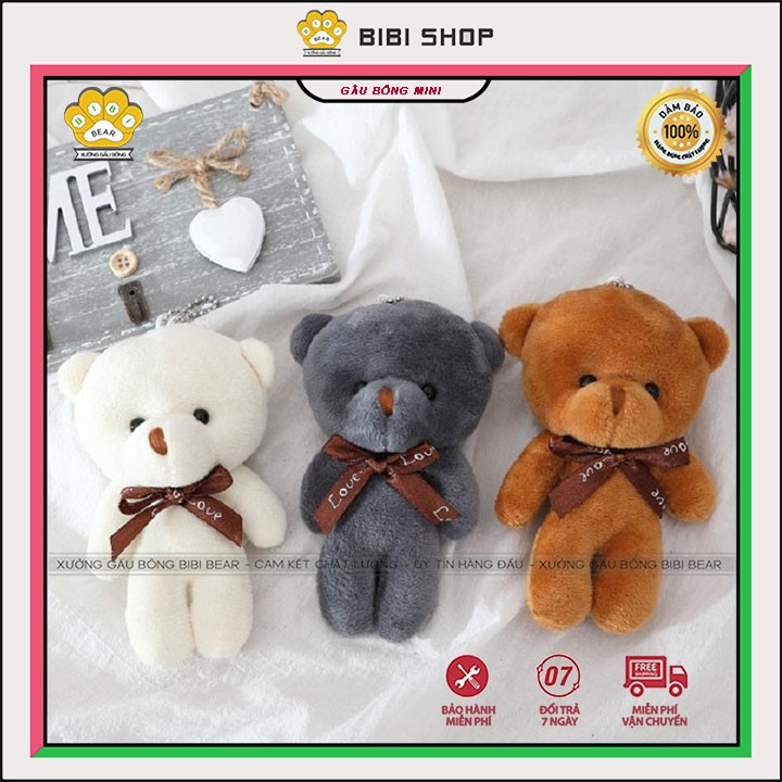 Móc khóa Gấu bông mini siêu đẹp - Móc treo balo siêu hot