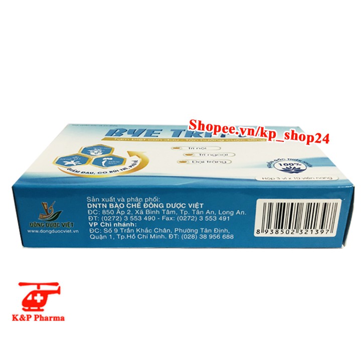 ✅  Bye Tri Plus | Dành cho người bị trĩ, giúp giảm đau, chống viêm, co búi trĩ, phù nề Byetri Plus