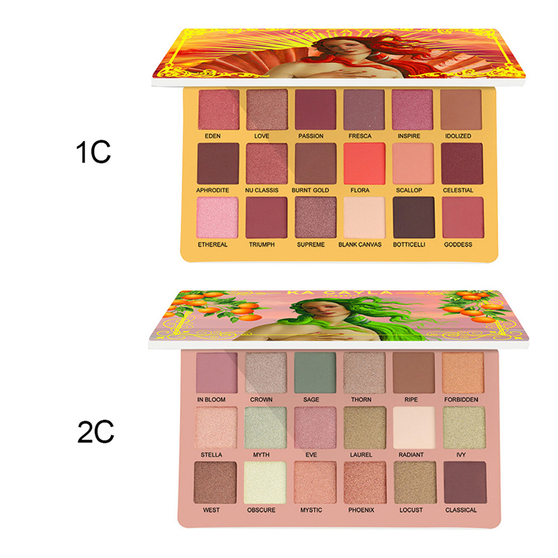 [Hàng mới về] Bảng phấn mắt 18 màu sắc tông lì và tông màu lấp lánh chống nước lâu trôi