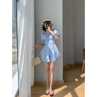 SET ÁO SƠ MI THẮT EO+ QUẦN