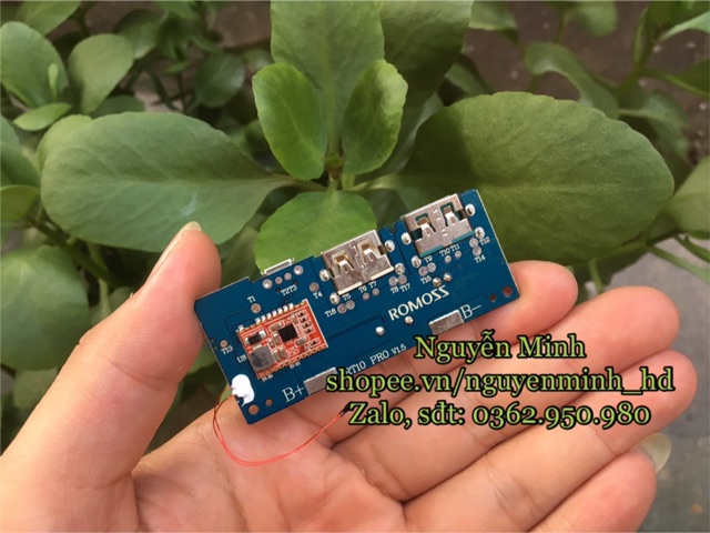 mạch sạc dự phòng ROMOSS RT10 PRO hỗ trợ sạc nhanh QC3.0 18w
