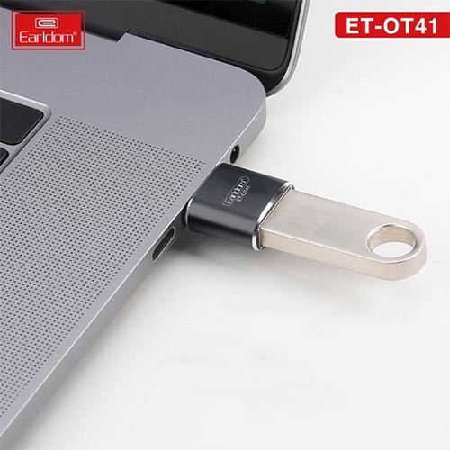 Jack Chuyển Đổi Chân TypeC Sang Cổng USB - Earldom OT41 - Dành cho điện thoại Samsung - Thiết bị sử dụng cổng Type C