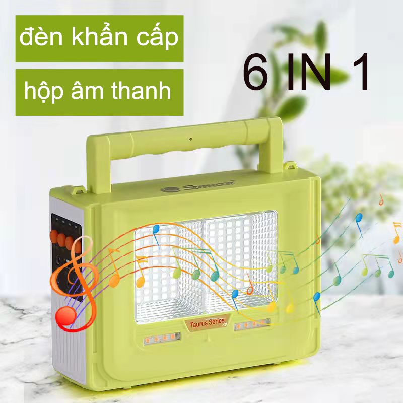 [BH 6 Tháng] Bộ Lưu Điện Đa Năng Năng Lượng Mặt Trời Cao Cấp Chính Hãng, Kết Nối Bluetooth, Đuổi Muỗi, Tặng Bóng Đèn