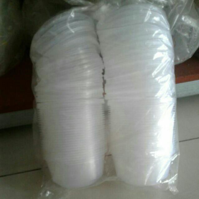 50 Hộp nhựa dùng 1 lần  đựng chè, đựng phở - Hộp nhựa trong suốt đựng thức ăn nhỏ gọn tiện dụng dùng 1 lần