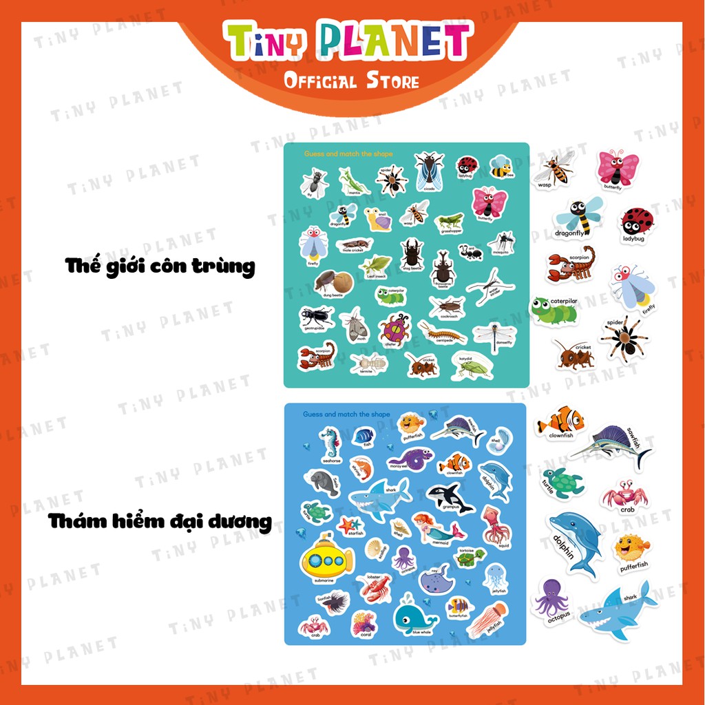 Bộ dán sticker thông minh sử dụng nhiều lần giúp bé vui học Tiếng Anh - Học liệu giáo dục sớm cho bé