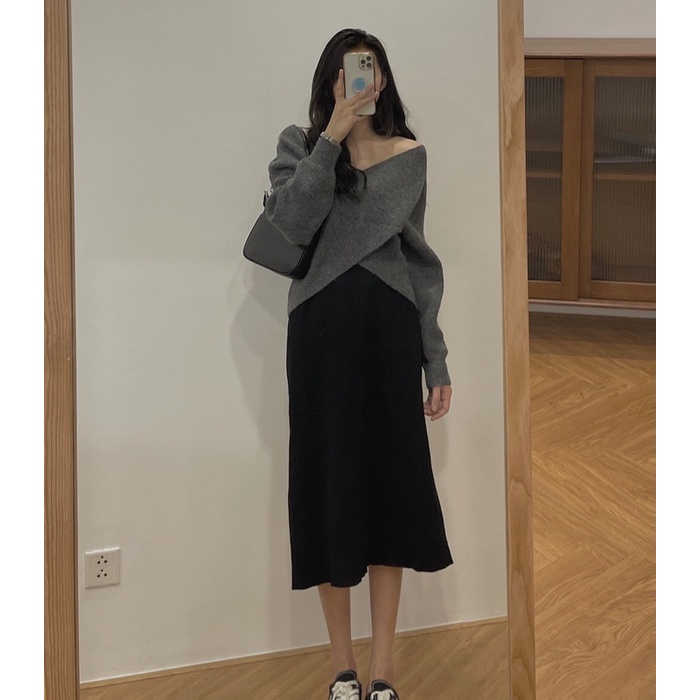 CV603 Chân váy len đũa midi AUDREY