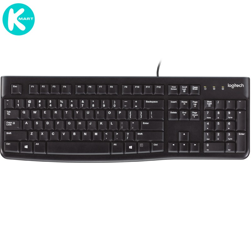 Bàn Phím Có Dây Logitech K120 Chân USB - Hàng Chính Hãng