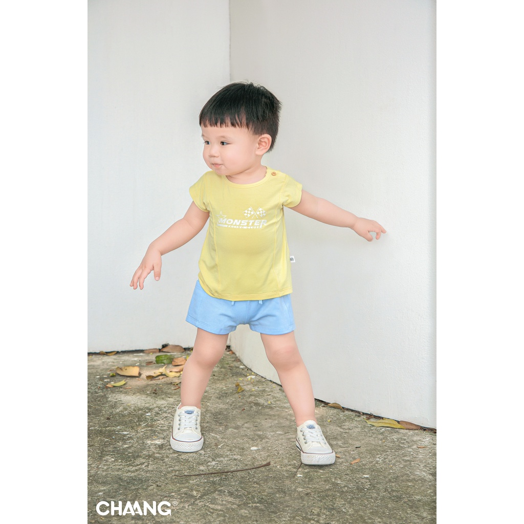 [CHAANG]Áo phông cộc tay Active vàng CHAANG