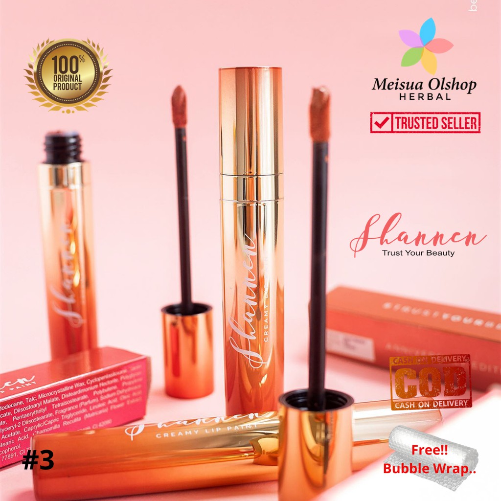 (hàng Mới Về) 1 Son Môi Shannen Chống Thấm Nước Chính Hãng 100%