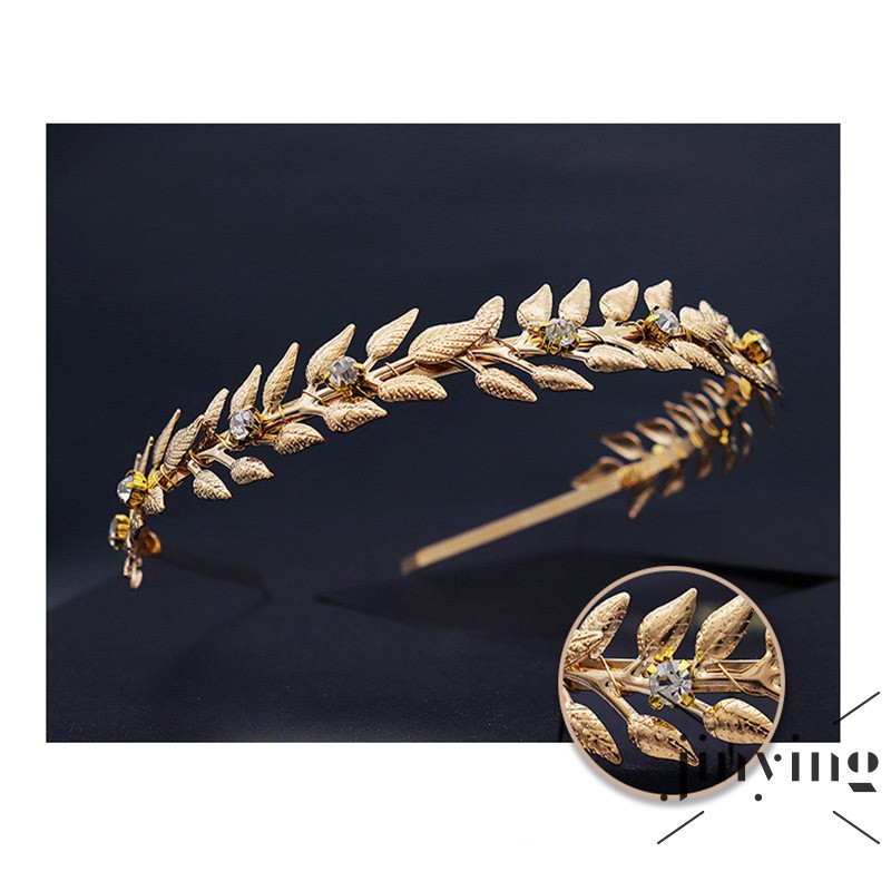 GETNOIVAS Vòng Hoa Đính Đá Phụ Kiện Trang Trí Tóc Cho Cô Dâu