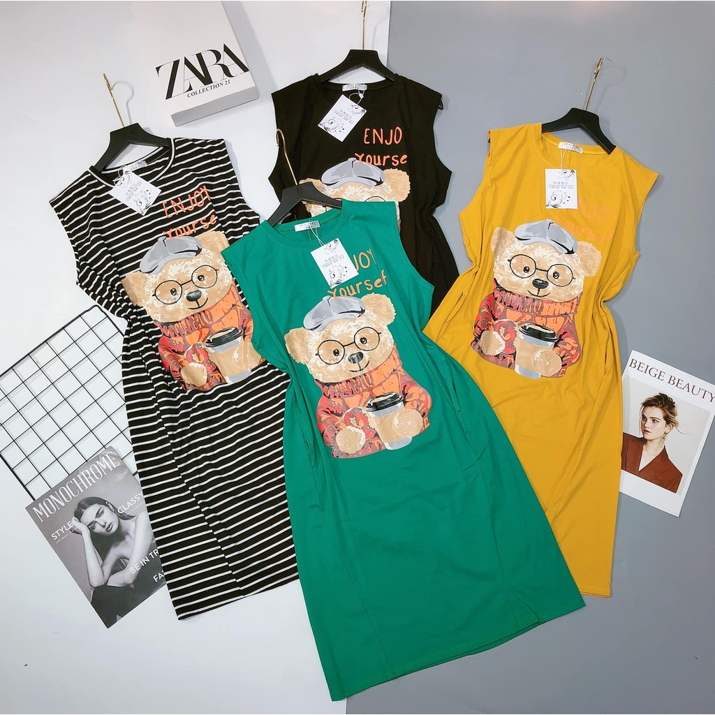 Váy suông Gấu đeo kính siêu xinh ( kèm ảnh thật, video ) | BigBuy360 - bigbuy360.vn