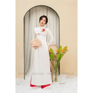 Áo dài thêu tay lụa tây thi cao cấp siêu đẹp