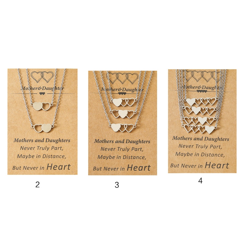 Set 2 / 4 / 3 Vòng Tay / Dây Chuyền Mặt Hình Trái Tim