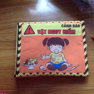 Sách vải chủ đề cảnh báo vật nguy hiểm cho bé trên 2 tháng