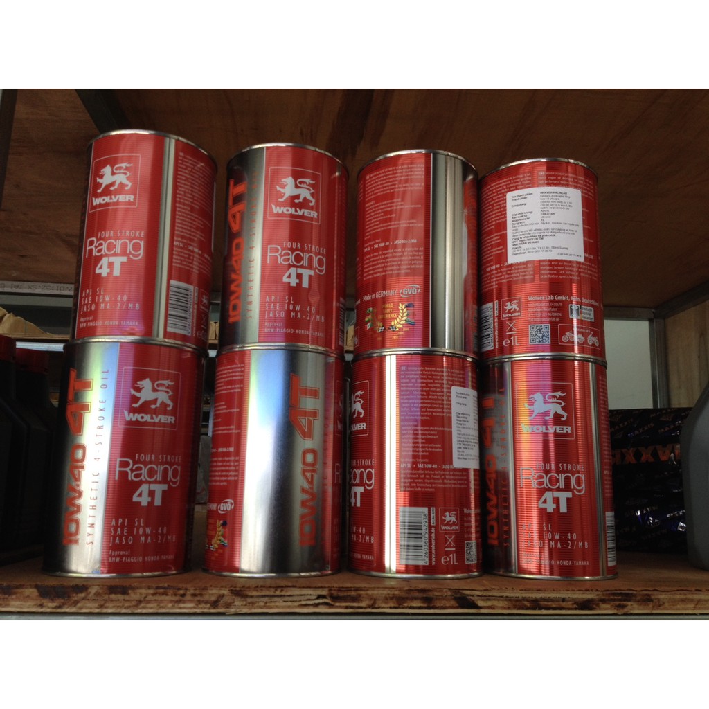 Nhớt WOLVER RACING 4T hàng thật Nhập Đức 1L