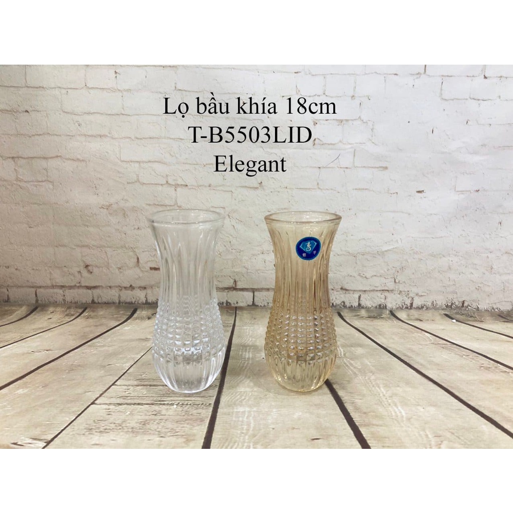 Lọ Hoa Bầu Khía Pha Lê Cao Cấp  18cm  Elegant( TB5503LD)