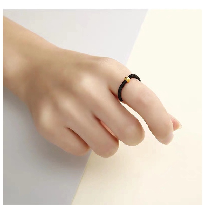 Nhẫn Dây Bện Màu Đỏ/Đen Đơn Giản Thời Trang Dành Cho Nam Và Nữ