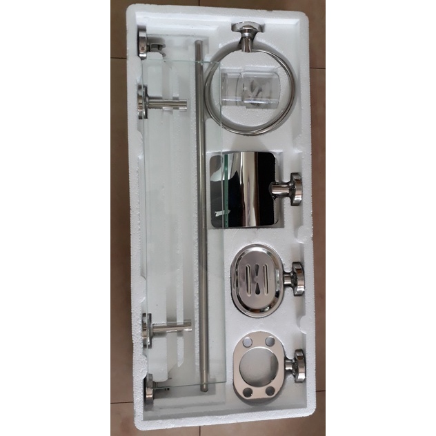 Bộ Phụ Kiện 6 Món 100% Inox Nhà Tắm Vít Nổi - Mã SP: PK702