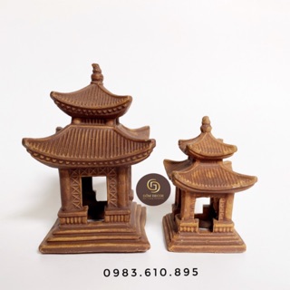 Lầu Vuông - Phụ kiện trang trí tiểu cảnh hồ cá, bể cá, hòn non bộ, sân vườn