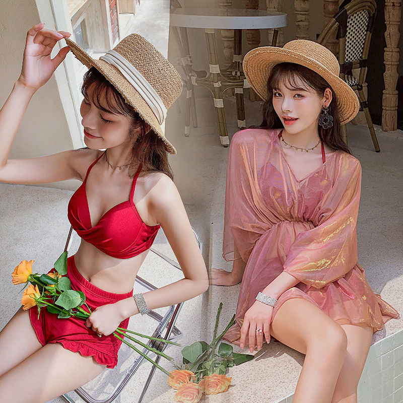 Set Đồ Tắm In Họa Tiết Hoa Phong Cách Hàn Quốc Dành Cho Nữ | BigBuy360 - bigbuy360.vn