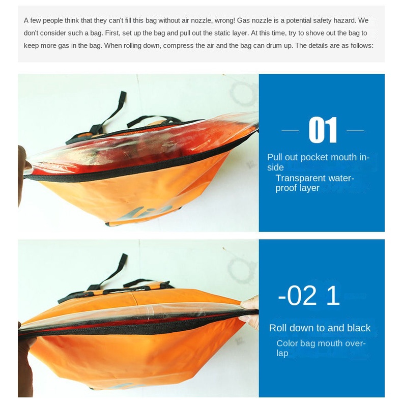 Túi Đựng Đồ Chống Thấm Nước Dung Tích 16L/20L Tiện Dụng Cho Hoạt Động Ngoài Trời