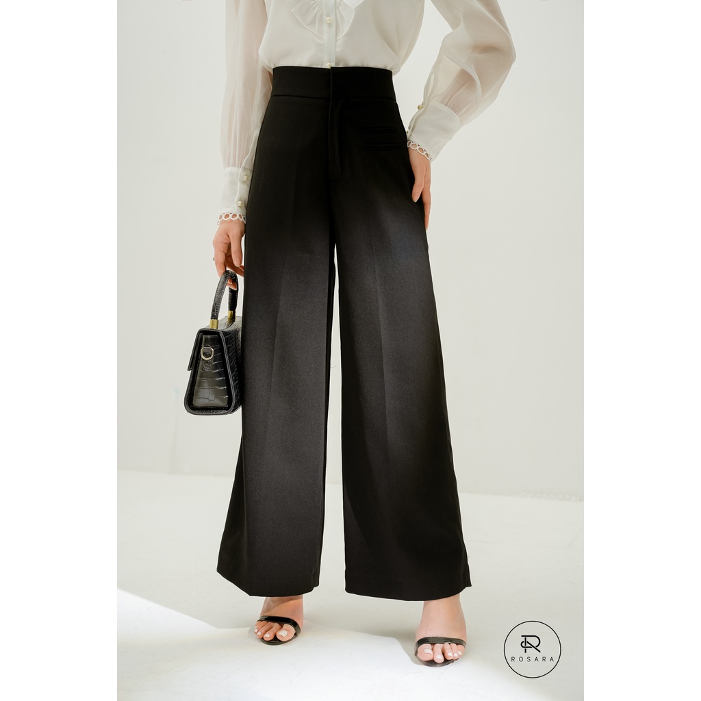 Quần Culottes Ống Rộng Công Sở Thiết Kế Sang Chảnh Chất Mango Hàn Q1 Rosara
