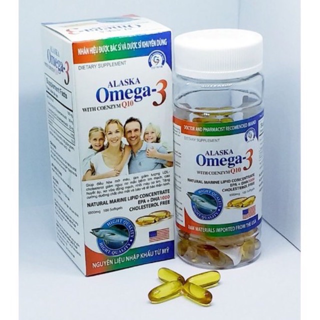 Viên dầu cá Omega3 gia đình (lọ 100 viên)