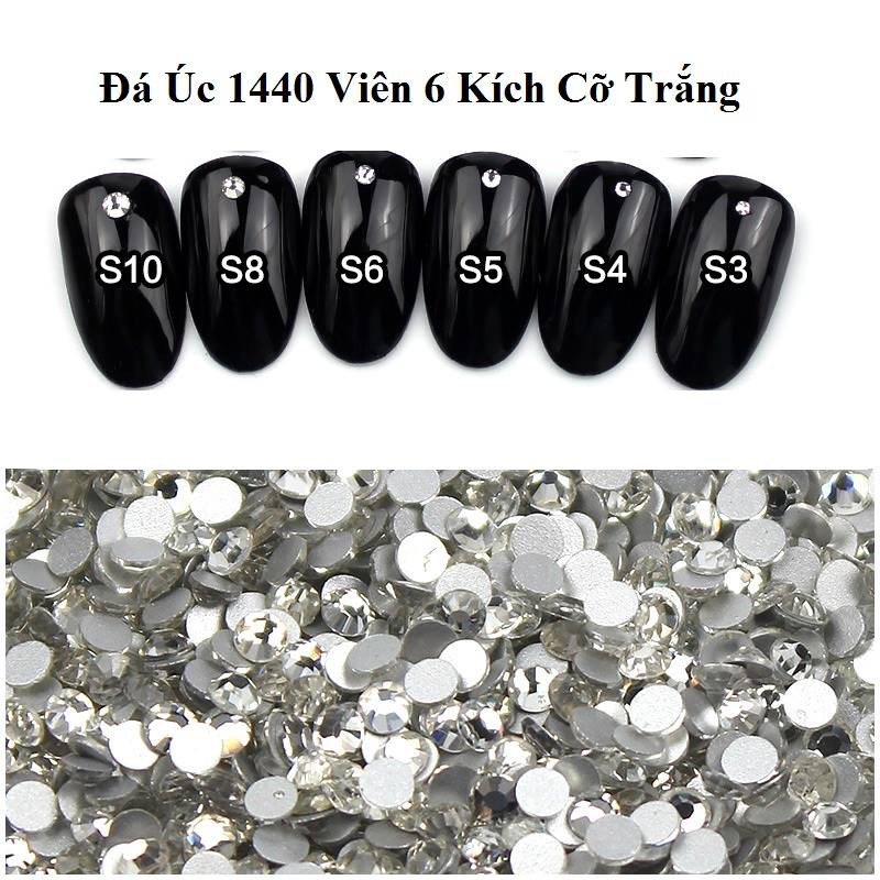 Đá Úc 1440 Viên 6 Kích Cỡ-Trắng