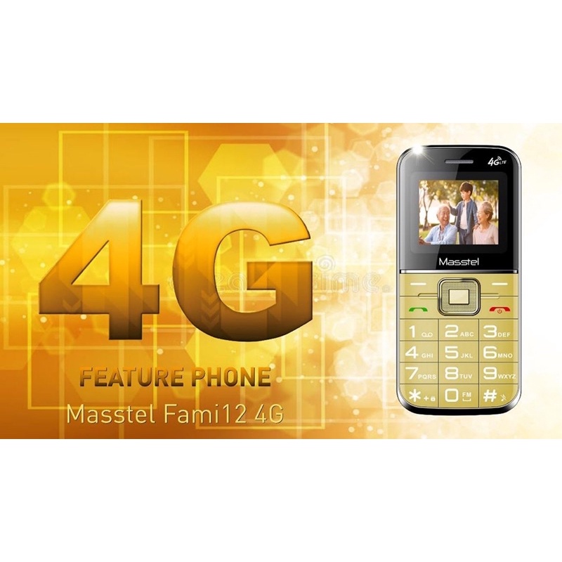 Điện thoại Masstel FAMI 12 4G dành cho người lớn tuổi - Hàng chính hãng