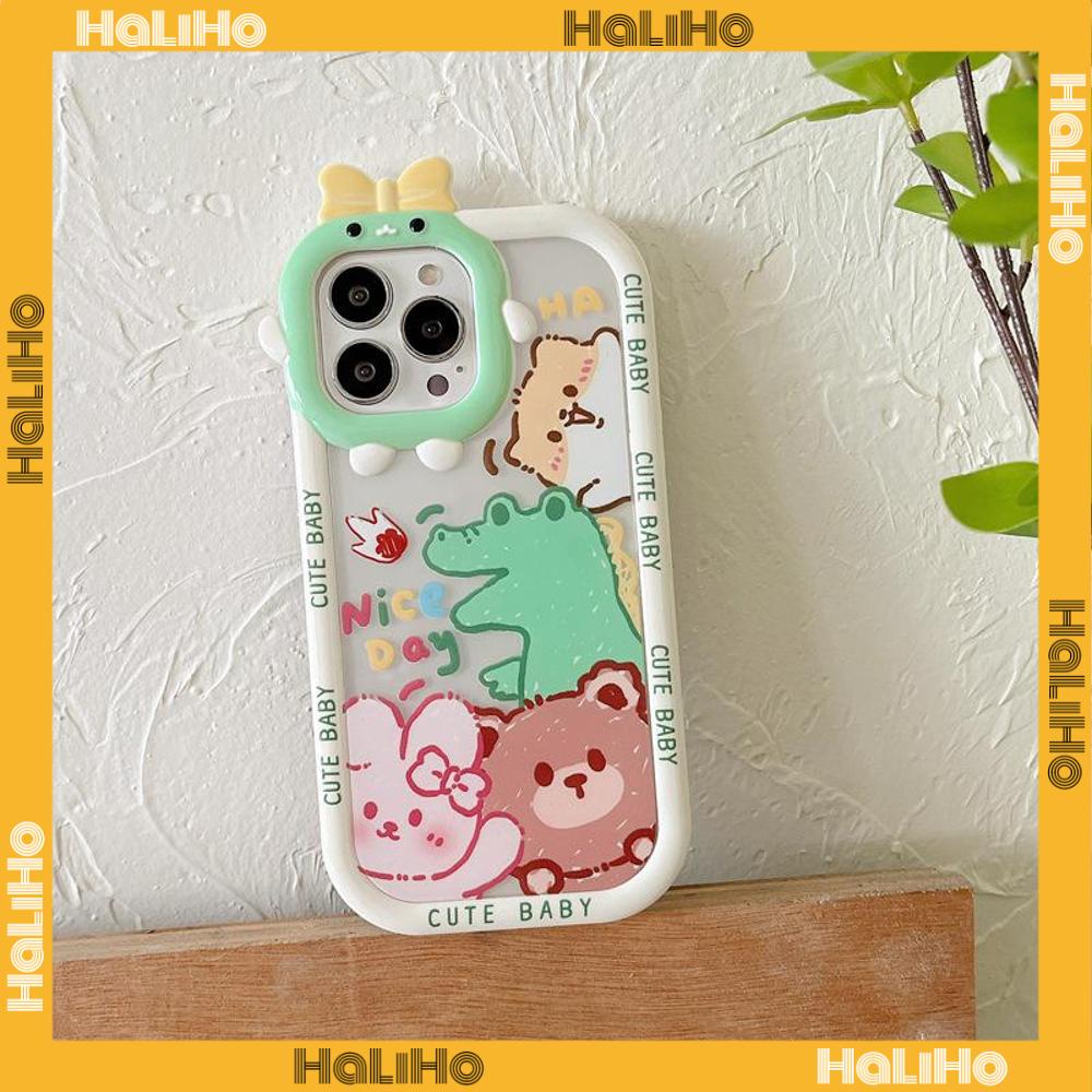 iPhone Case Silicone Soft Case Clear Case Airbag Shockproof Protection Camera Shiny Dinosaur Cartoon Cute Compatible For iPhone 11 Pro Max 13 Pro Max 12 Pro Max 7Plus xr XS Max