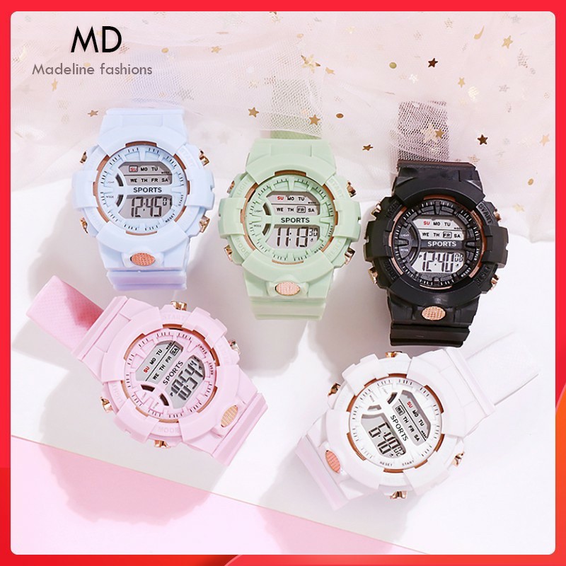 Đồng hồ nam nữ AOSUN điện tử dây nhựa chống nước DH126 Miucho