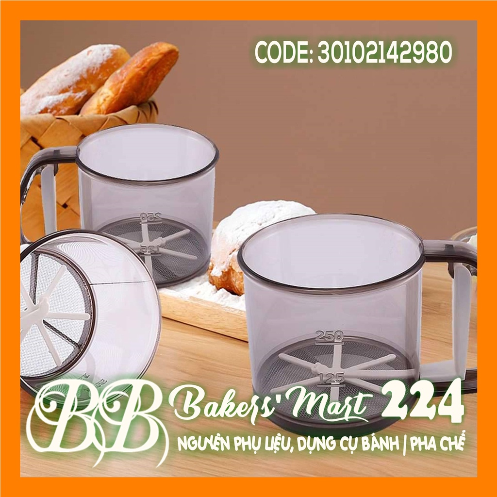 Ca rây bột tay cầm nhựa màu NÂU - 15.5x10.2x11cm