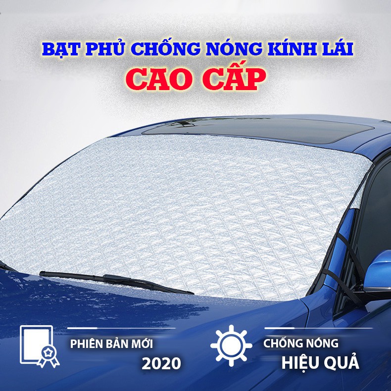 Bạt Phủ Che Nắng Chống Nóng Kính Lái Ô Tô Xe Hơi 4 Lớp Tráng Bạc Cao Cấp Loại Tốt (phiên bản mới 2020)