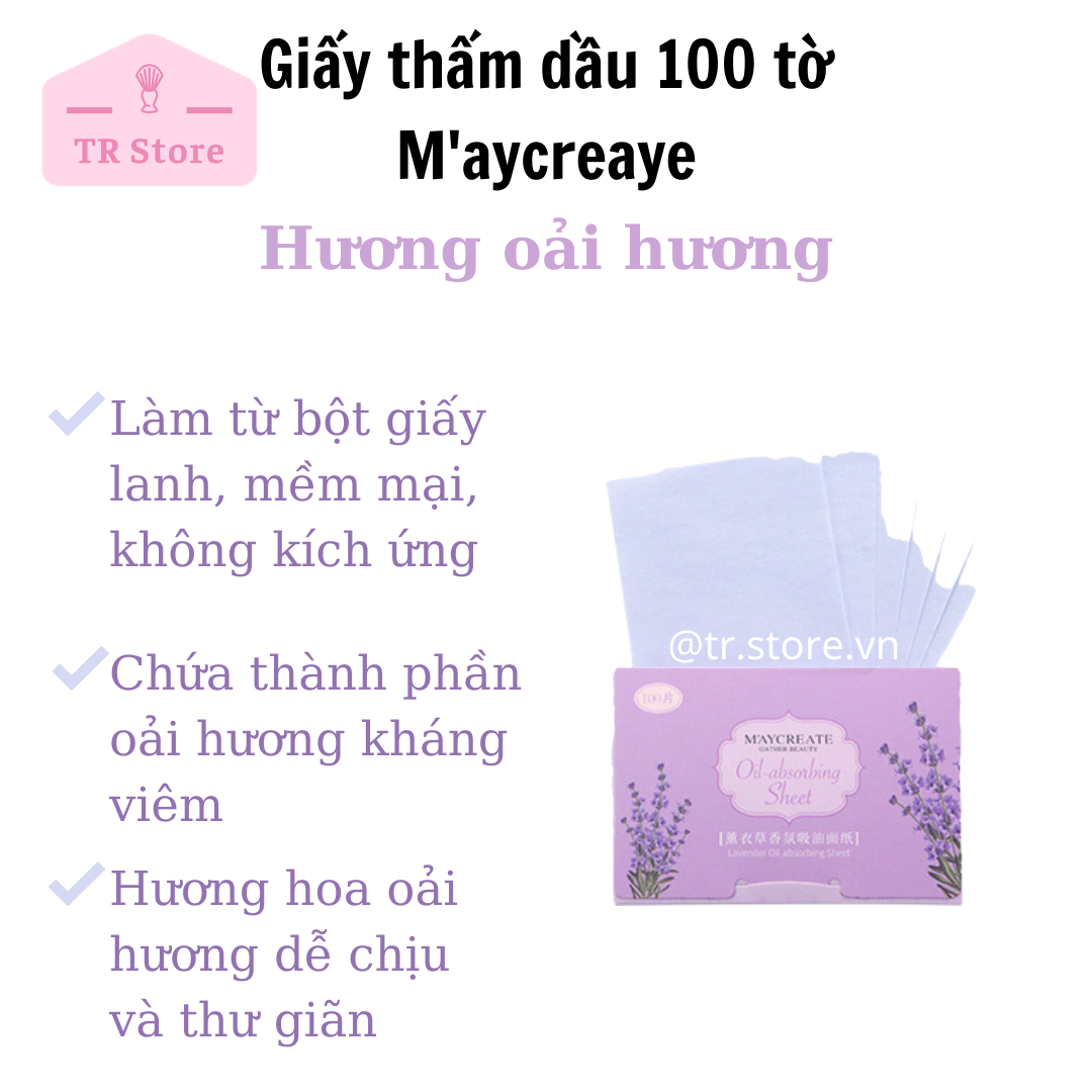 Giấy thấm dầu 100 tờ Maycreate | BigBuy360 - bigbuy360.vn