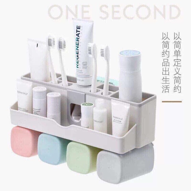 Bộ nhả kem đánh răng lúa mạch kèm 4 cốc