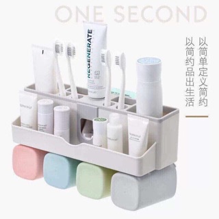 Bộ nhả kem đánh răng lúa mạch kèm 4 cốc