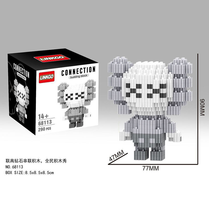 Kaws "Sesame Street" Brand Compatible With Lego Puzzle Block Diamonds Small Beads Assemble Puzzle Toy Girl Micro