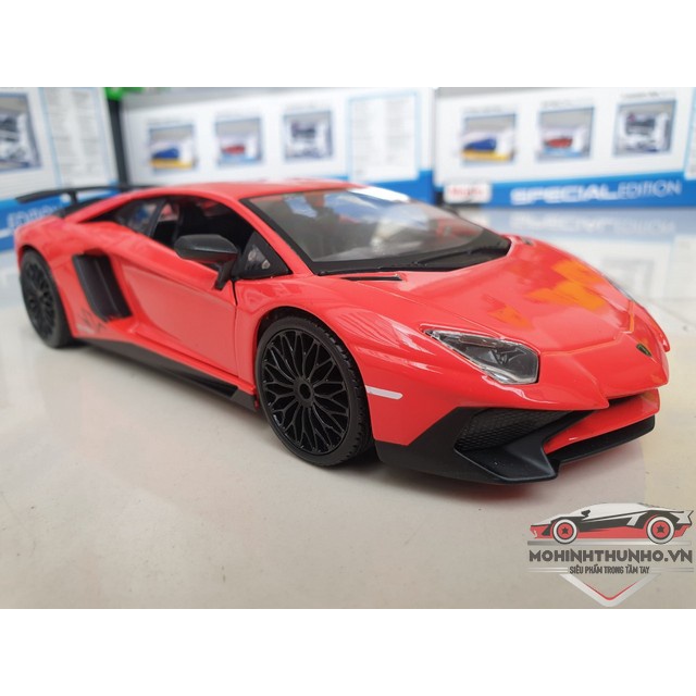 Xe mô hình Lamborghini Aventador, tỉ lệ 1:24, Bburago