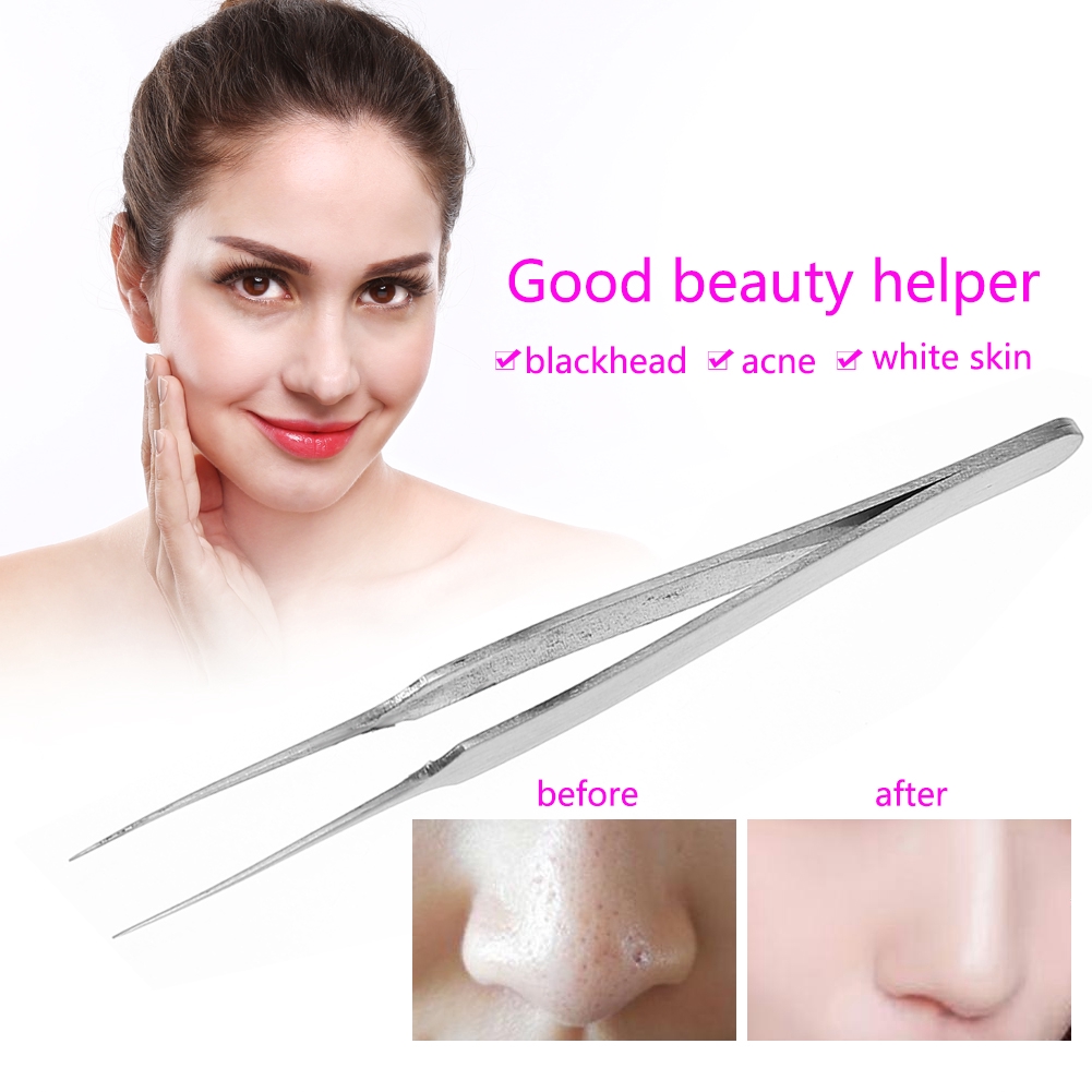Nhíp Gắp Mụn Đầu Đen Làm Đẹp Bằng Thép Không Gỉ